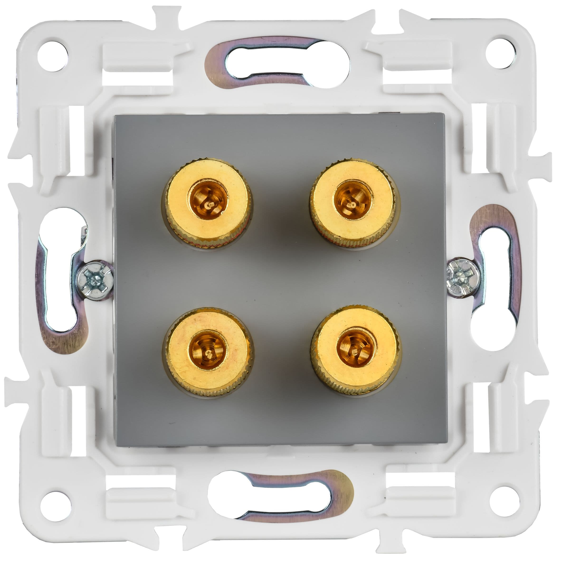 IEK SKANDY Серый Аудиорозетка 4-ая SK-A01Gr — миниатюра 2