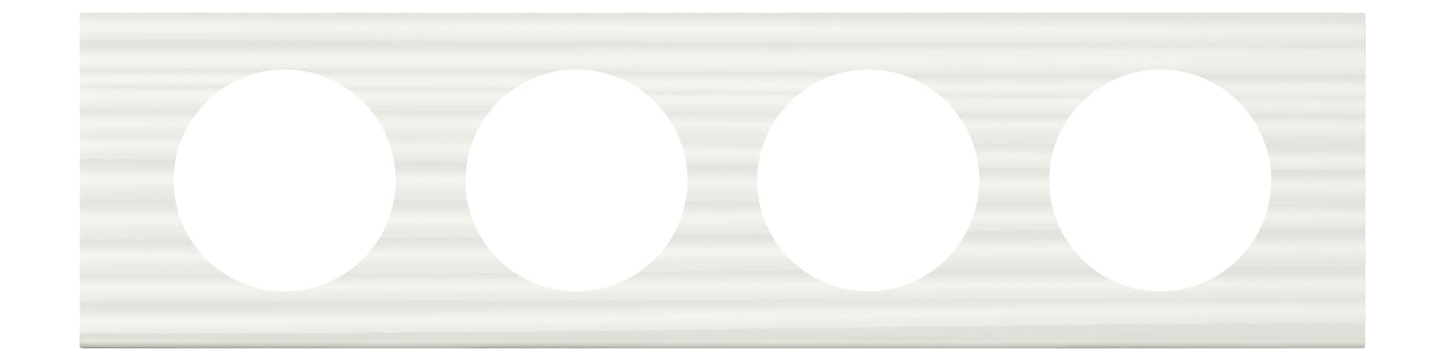 Legrand Celiane2 Corian Белый Рельеф Рамка 4-ая (2+2+2+2 мод) 069014 — миниатюра 1