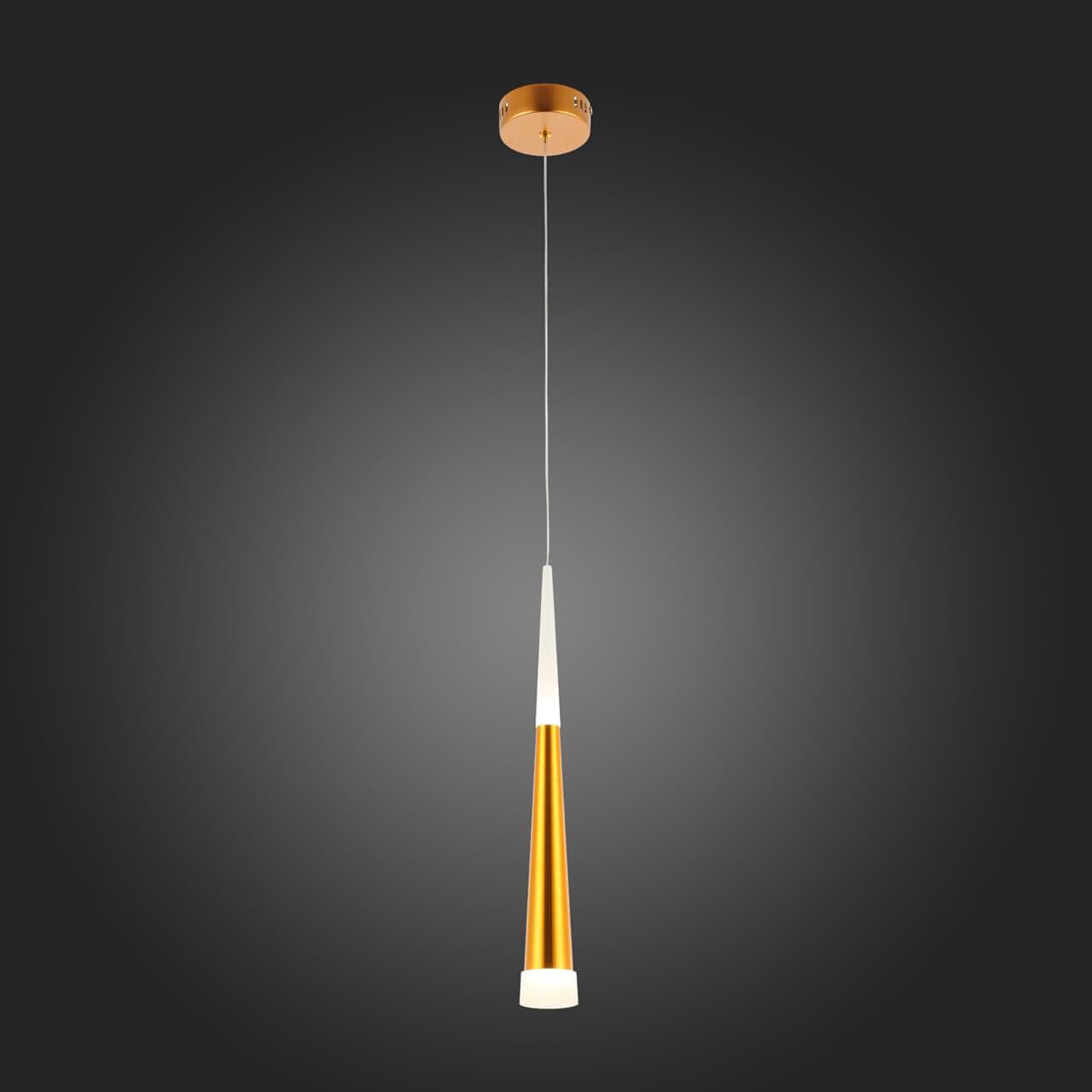 Evoluce SLE200103-01 Светильник подвесной Белый/Золотой, Белый LED 1*7W — миниатюра 3