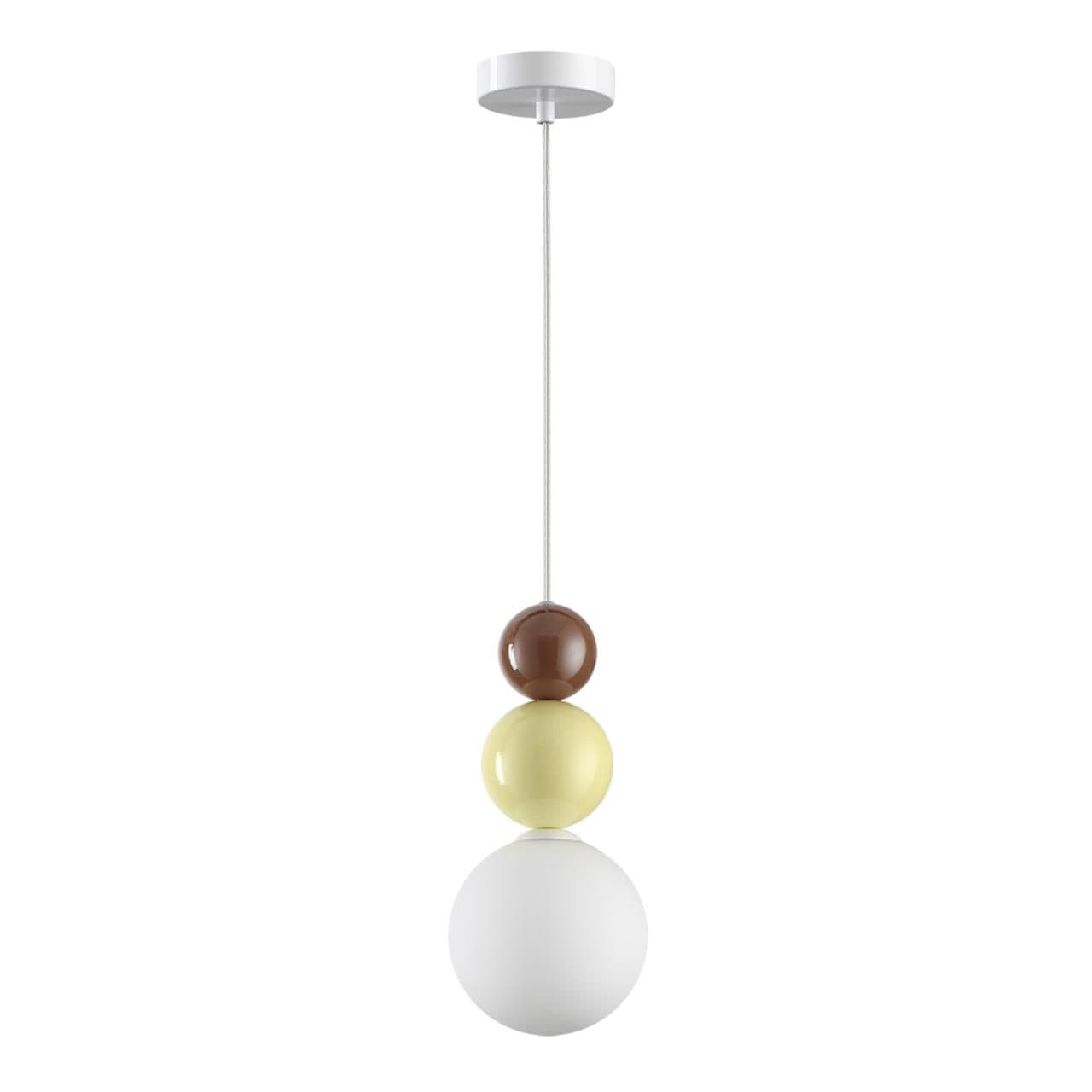 Lumion 6557/1 SUSPENTIONI LN24 белый/белый, коричнеый, персиковый/металл/металл, стекло Подвес G9 1*20W 220V BONBONES