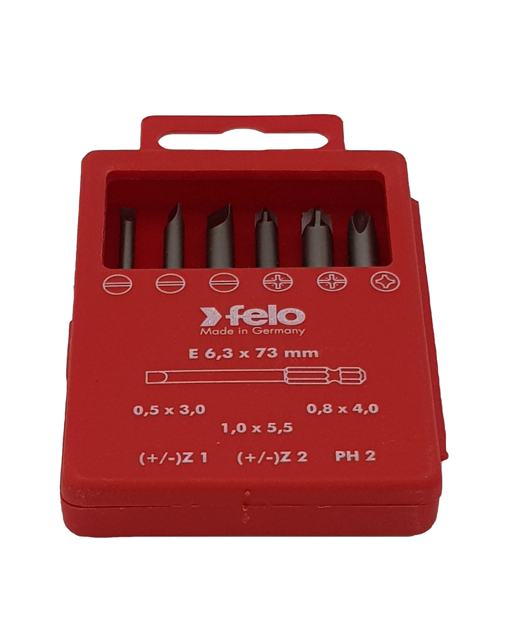 Felo Набор бит SL/Z (+/-) Industrial  73 мм в кейсе, 6 шт 03192716 — миниатюра 1