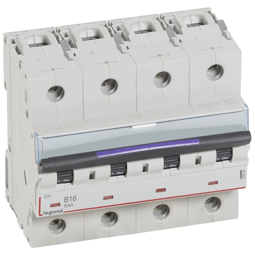 Legrand DX3 Автоматический выключатель 50кА 16А 4P B 410122 — миниатюра 1