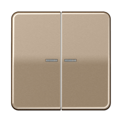 JUNG Клавиша для KNX кнопки, 2 группы с окошком металл золотая бронза CD102KO5GB