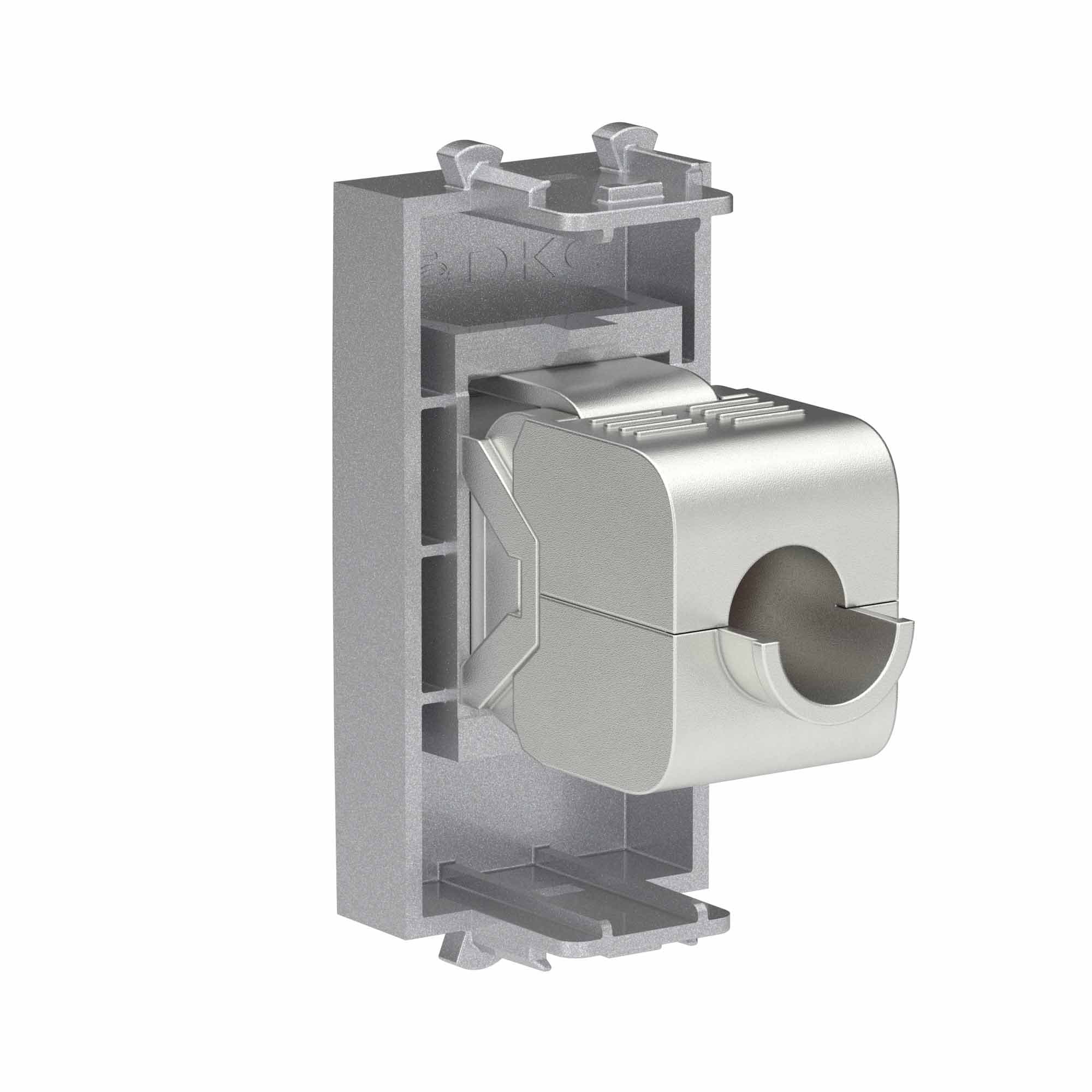 DKC Компьютерная розетка RJ-45 без шторки модульная, кат.6 экранированная, "Avanti", "Закаленная сталь", 1 модуль — миниатюра 3