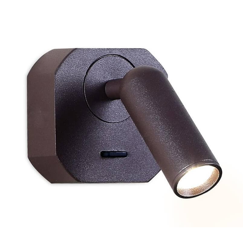 Ambrella Настенный светодиодный светильник с выключателем FW283 SCF кофе песок LED 4200K 3W 66*66*65 — миниатюра 1