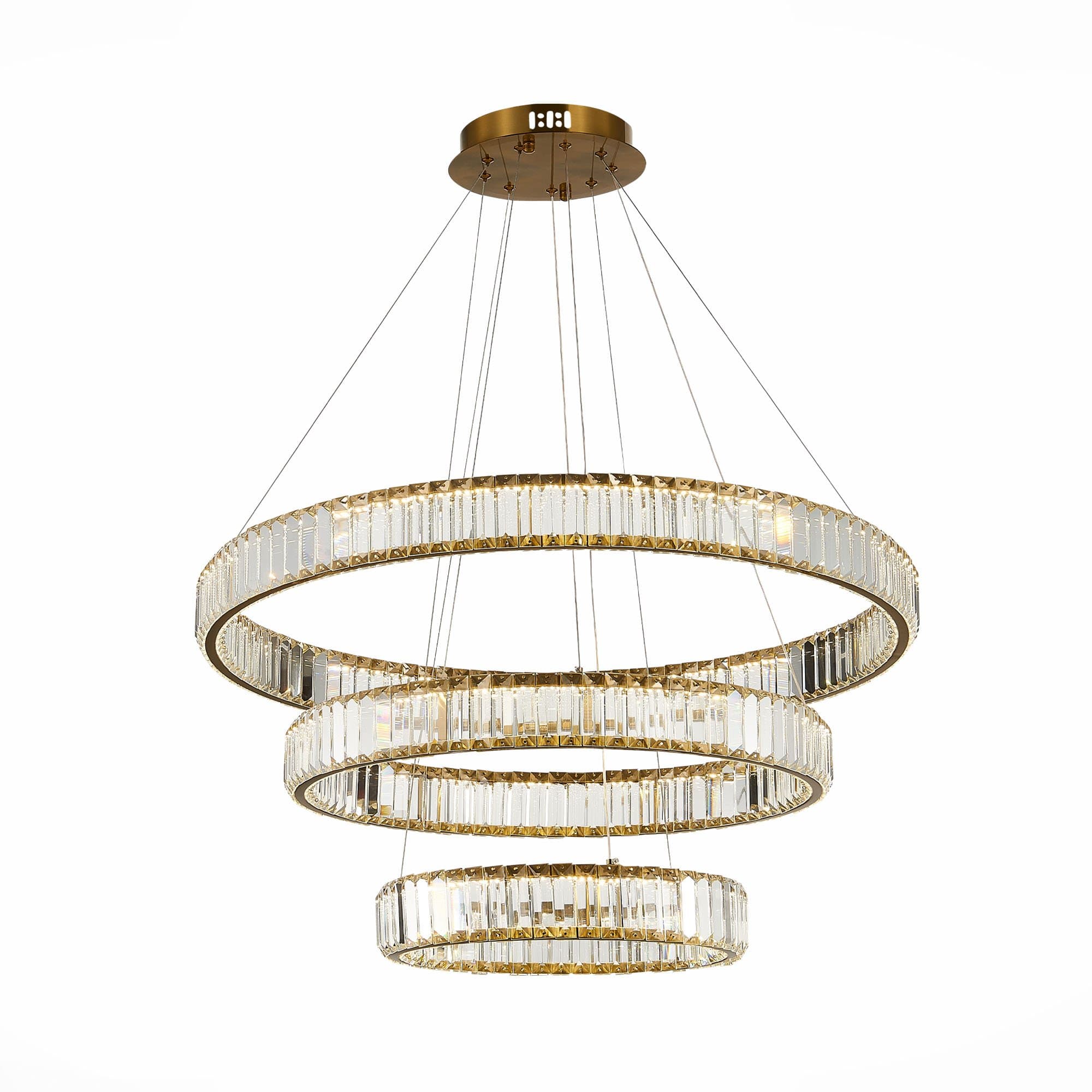 ST LUCE SL1622.303.03 Люстра подвесная Латунь/Прозрачный LED 1*122W 4000K