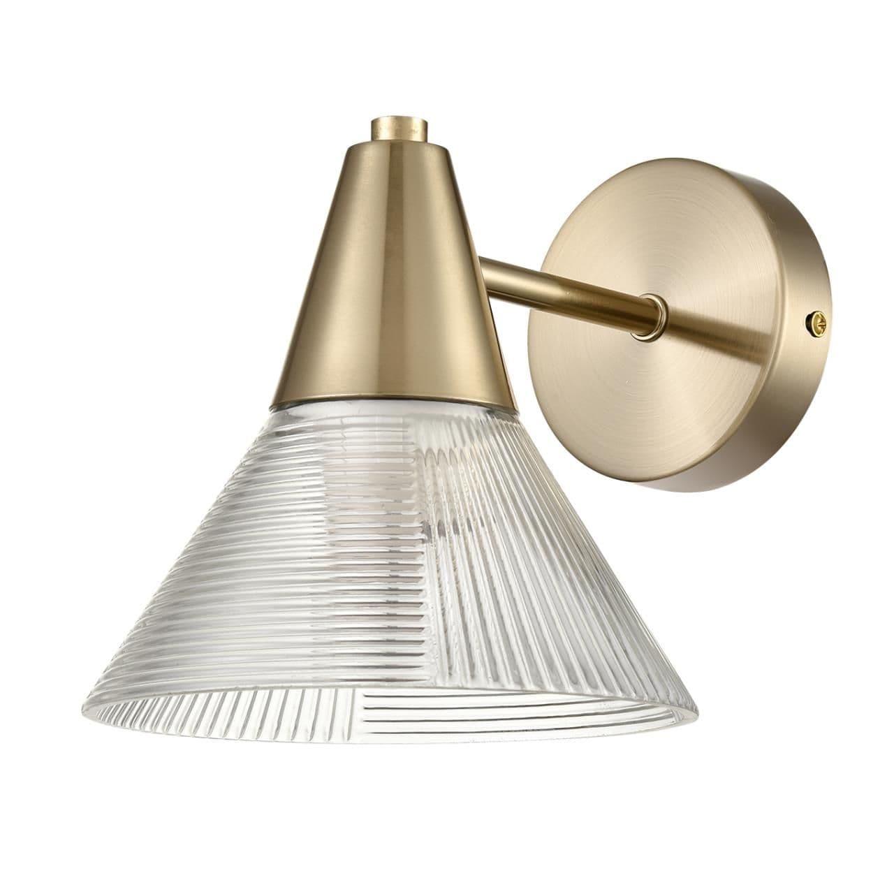 Lumion 6596/1W MODERNI LN24 латунь титаниум/прозрачный, металл/стекло Бра E27 1*60W 220V CORNE