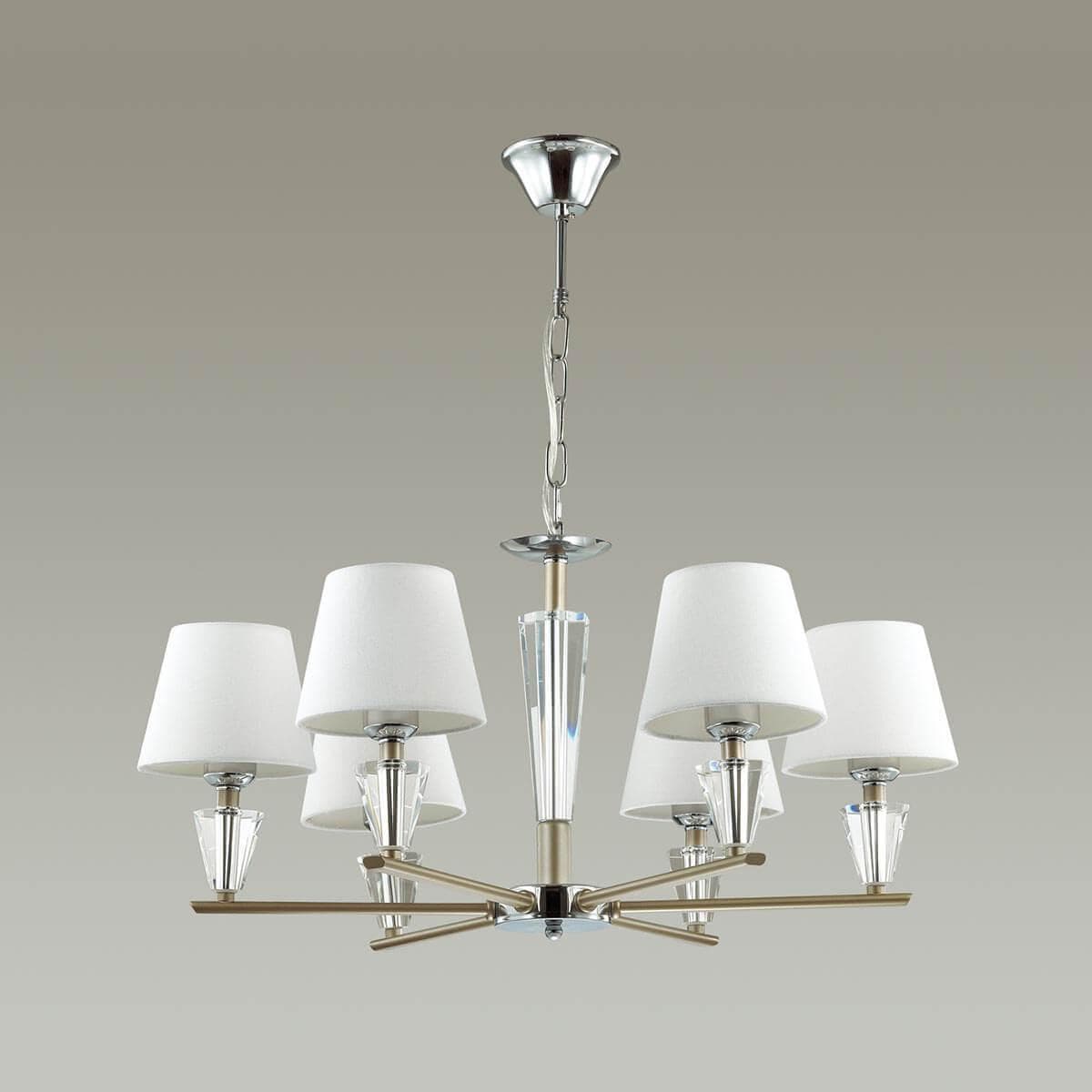 Lumion 3733/6 LN19 244 хром, матовое золото Люстра E27 6*60W 220V LORAINE — миниатюра 3