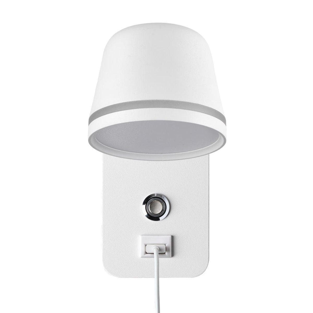 Odeon Light 4298/5WL HIGHTECH ODL22 227 белый/металл Настенный светильник IP20 с USB зарядкой c выкл. LED 7W 400Лм 3000-4000-6000K BANKS — миниатюра 1