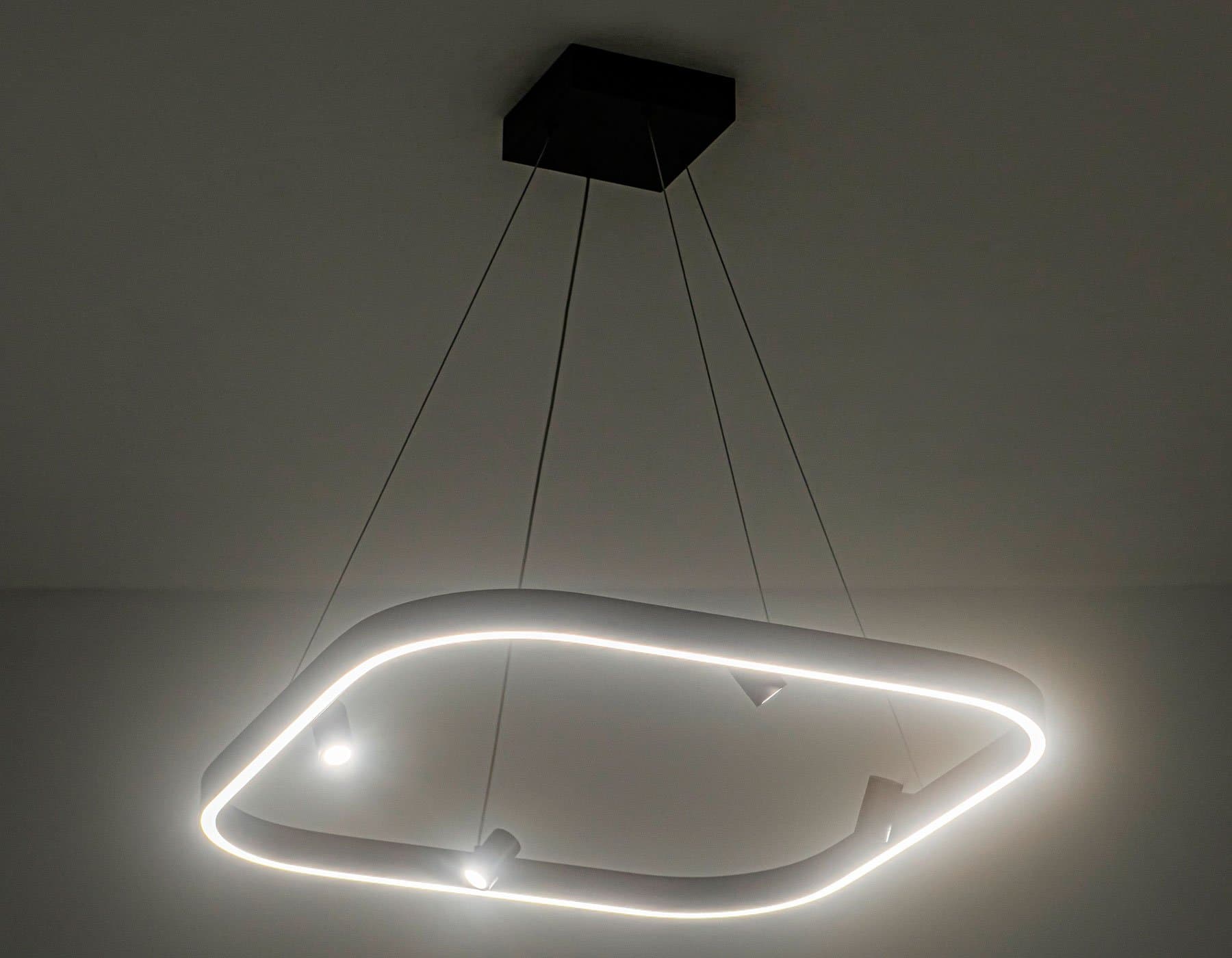 Ambrella Светильник подвесной светодиодный FL5803/1+4 BK черный 50W 3000K/4200K/6400K 600*600*1200 (без ПДУ) — миниатюра 3
