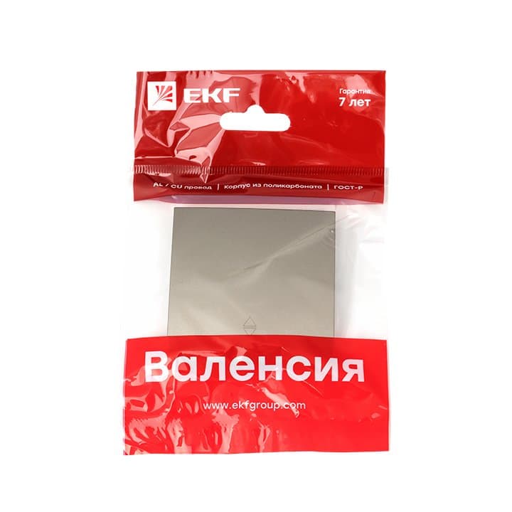 EKF PROxima Валенсия лицевая панель выключателя проходного 1-кл. 10А кашемир — миниатюра 2