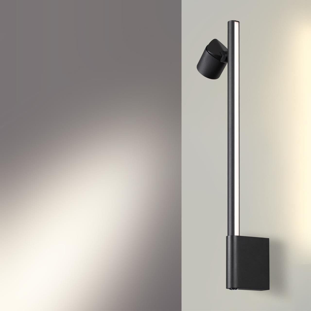 Novotech 359313 OVER NT24 000 черный Светильник настенный диммируемый (выключатель) IP20 LED 7W+7W 4000K 220-240V FERMO