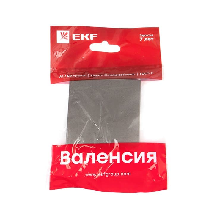 EKF PROxima Валенсия лицевая панель выключателя проходного 1-кл. 10А графит — миниатюра 2