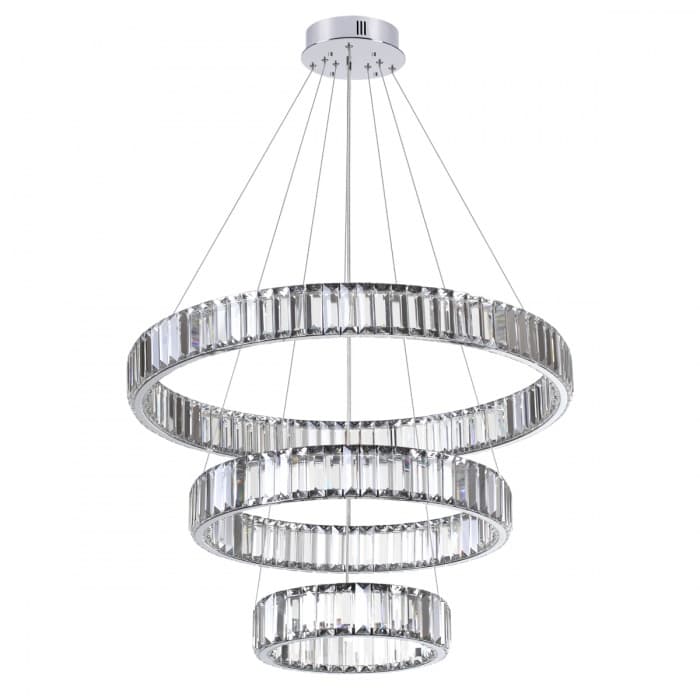 Odeon Light 4930/88L хром/прозрачный металл/хрусталь Люстра LED 88W 4000K 10200Лм VEKIA