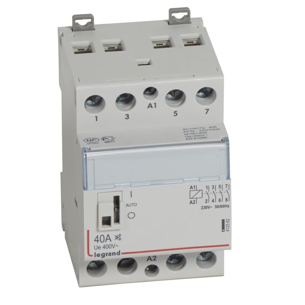 Legrand CX3 Контактор 230V 4НО 40А б/ш.руч. 412562