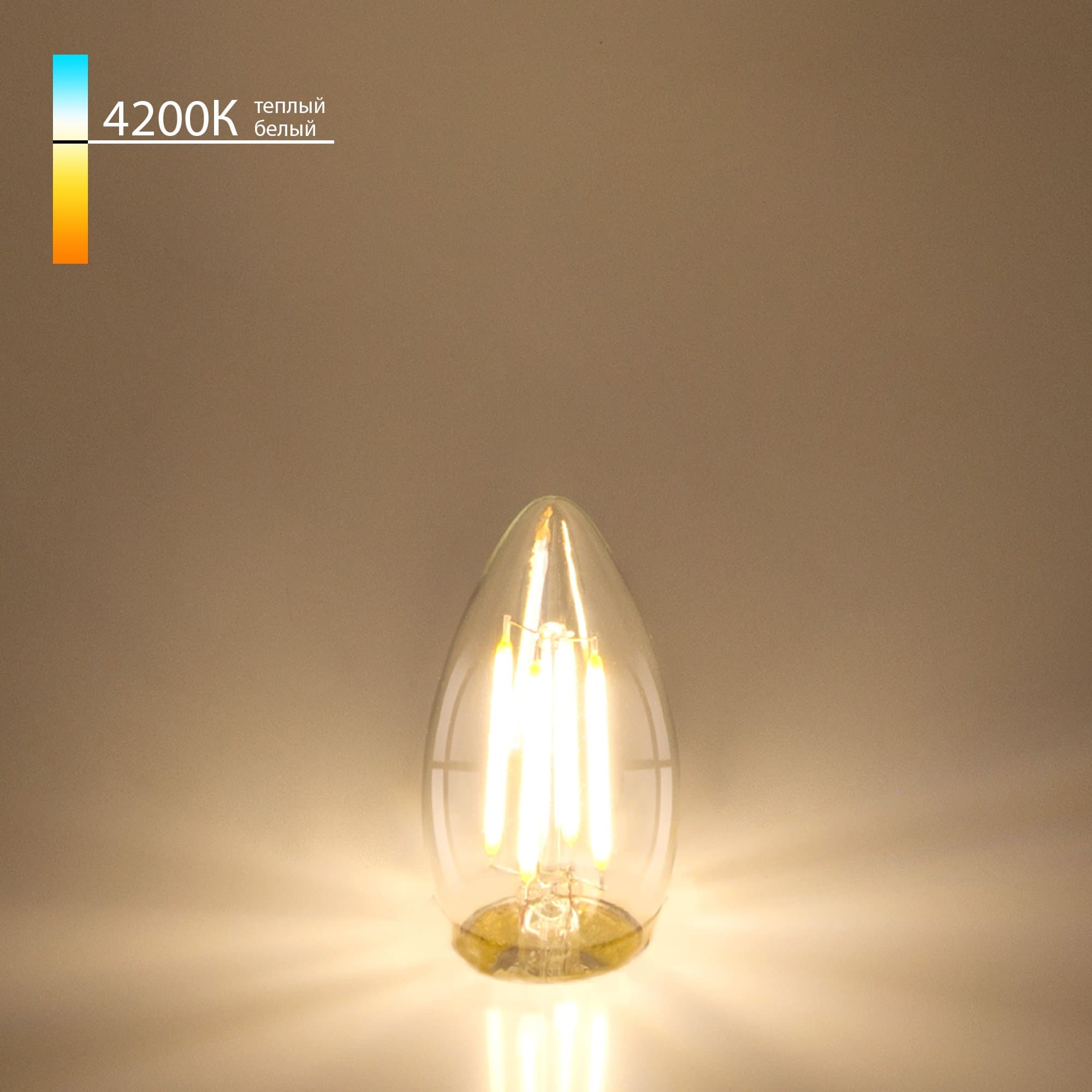 Elektrostandard BLE2736 / Светодиодная лампа Свеча CD F 7W 4200K E27 (C35 прозрачный) a048673