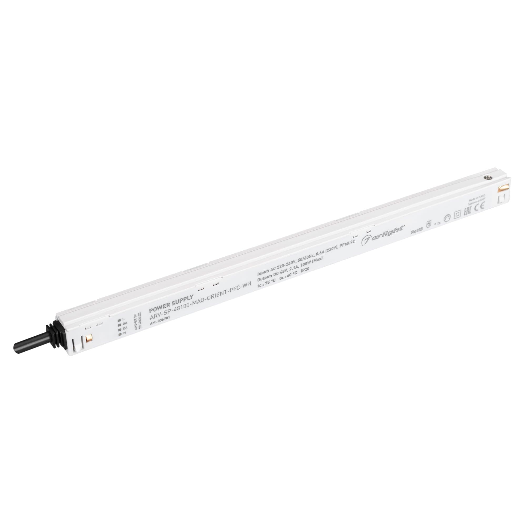 Arlight Блок питания ARV-SP-48100-MAG-ORIENT-PFC-WH (48V, 2.1A, 100W) ( IP20 Пластик, 5 лет) 036701 — миниатюра 1