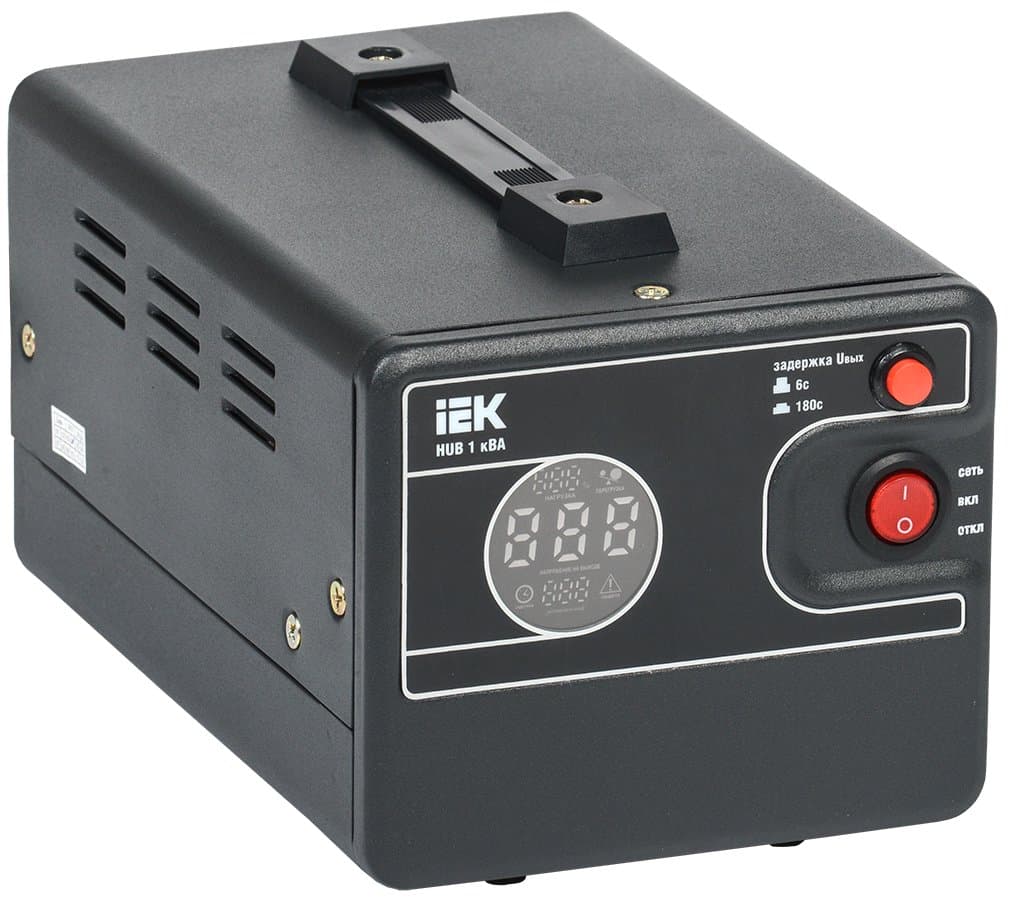 IEK HUB Стабилизатор напряжения 1-ф. переносной 1кВА