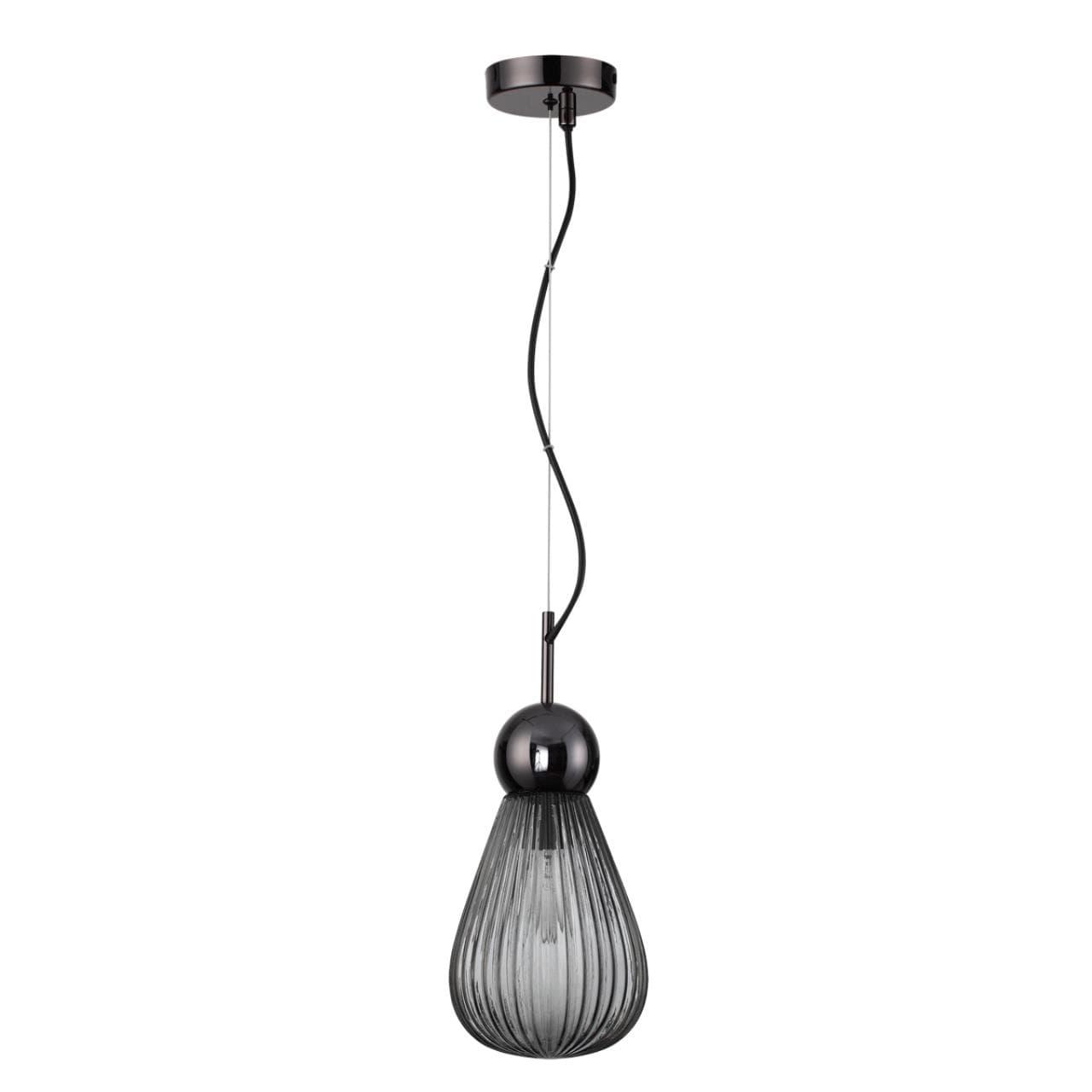 Odeon Light 5417/1 MODERN ODL_EX23 17 черный хром/дымчатый/металл/стекло Подвес E14 1*40W ELICA — миниатюра 1