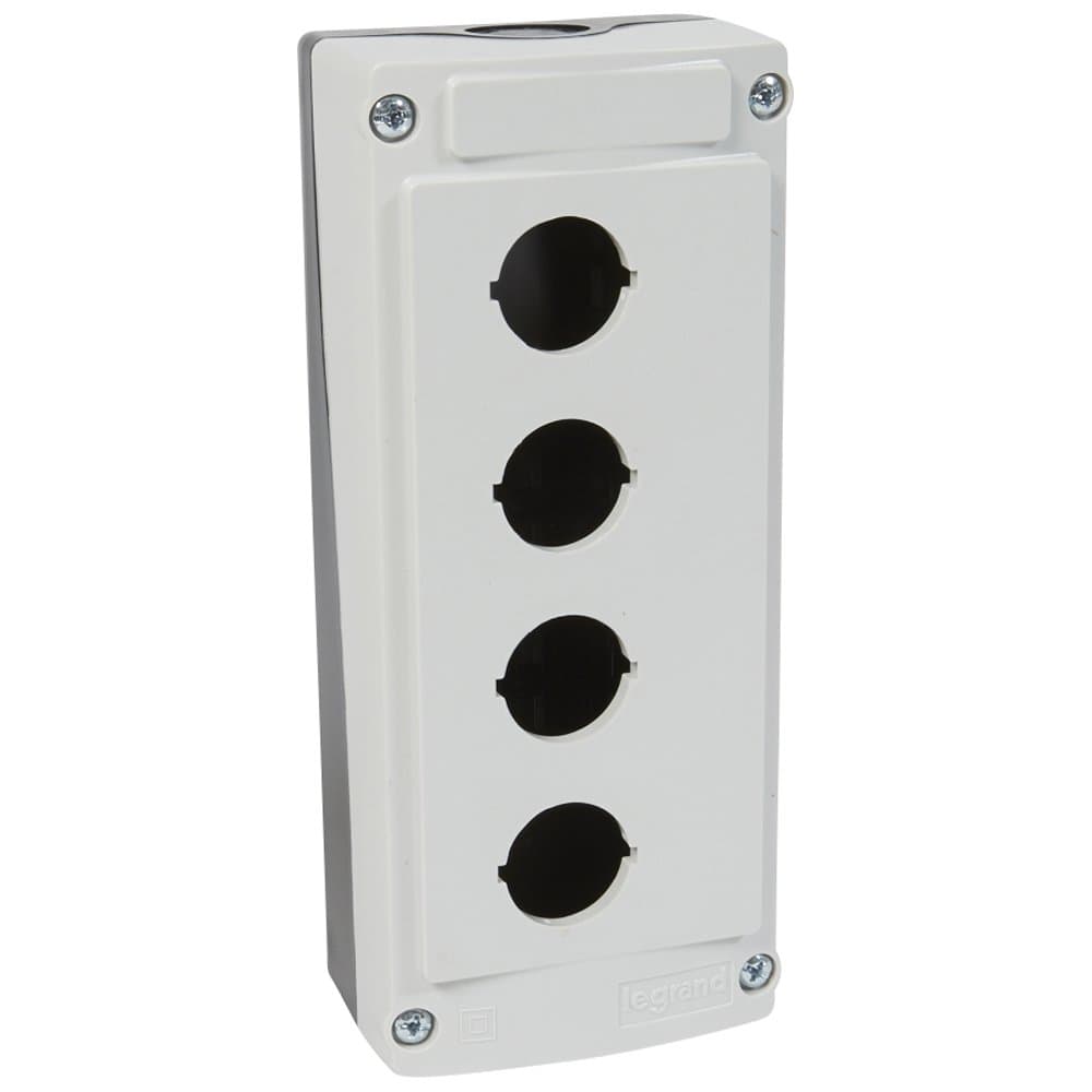 Legrand Osmoz Пост кнопочный 4 отверстия, пустой, серый 024204