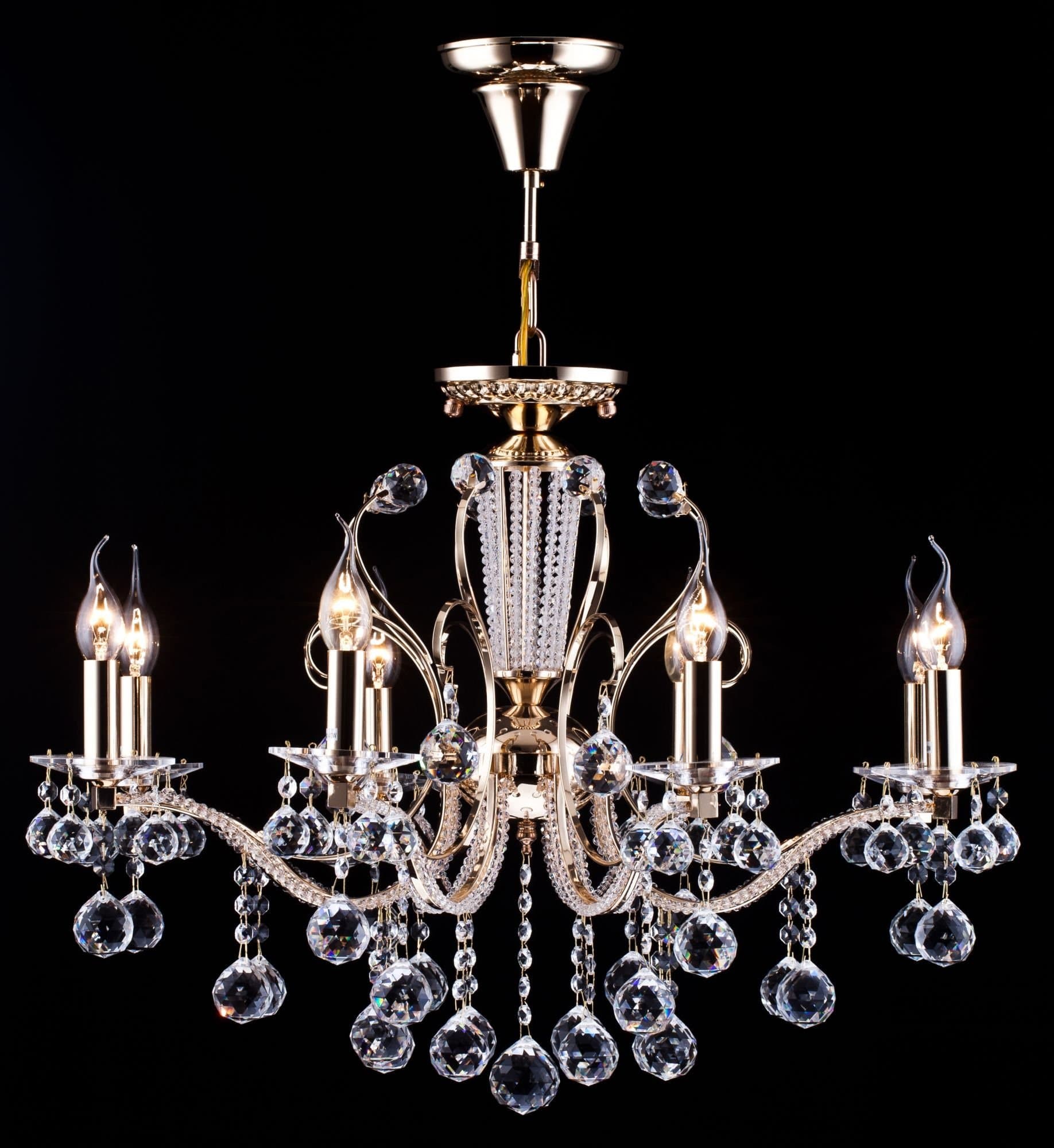 Freya Crystal Marlin Золото Люстра E14 40W FR1130-PL-08-G — миниатюра 2
