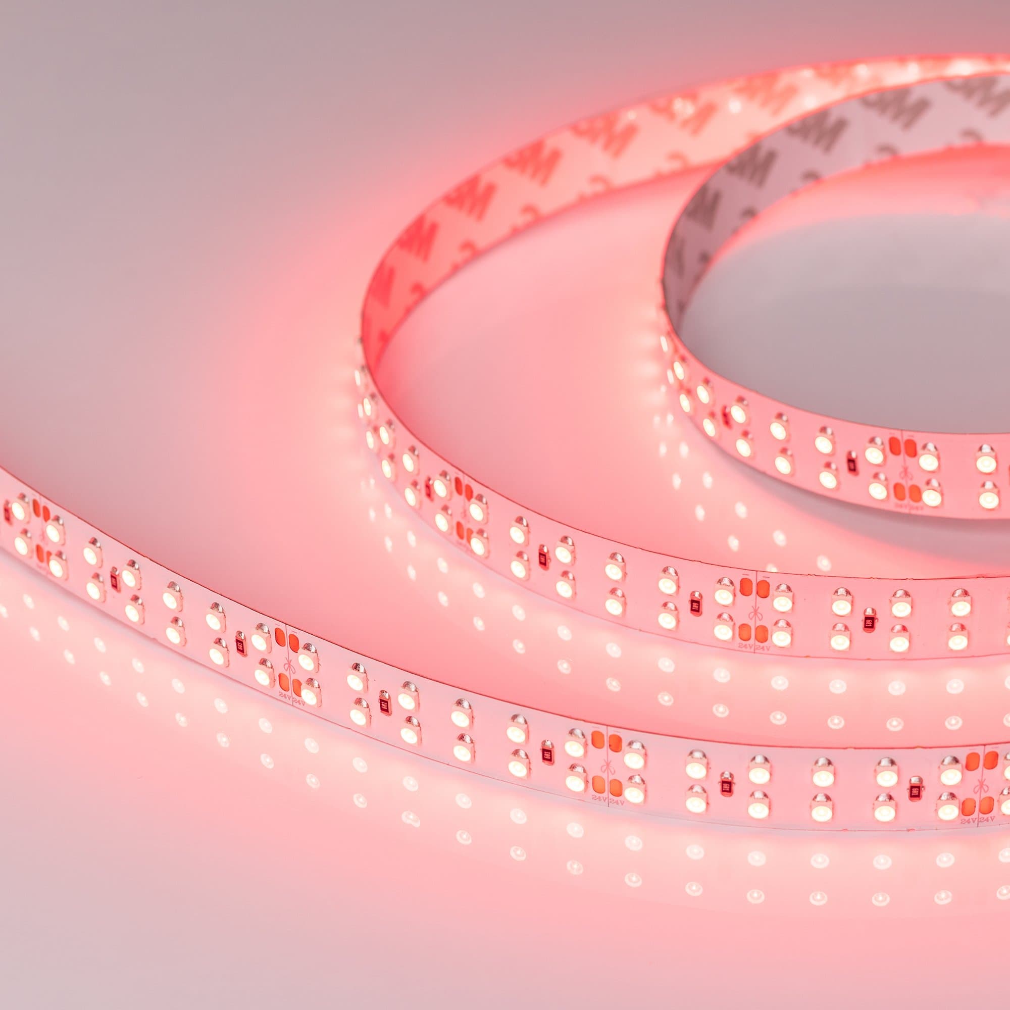 Arlight Светодиодная лента RT 2-5000 24V Red 2x2 (3528, 1200 LED, LUX) (19.2 Вт/м, IP20) 008775(B) — миниатюра 3