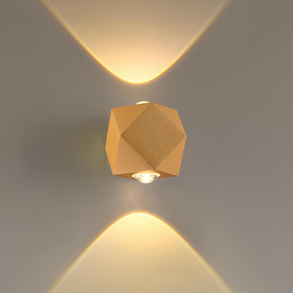 Odeon light HIGHTECH золотистый/металл Светильник настенный IP54 LED 4W 358Лм 3200K DIAMANTA 4220/4WL — миниатюра 3