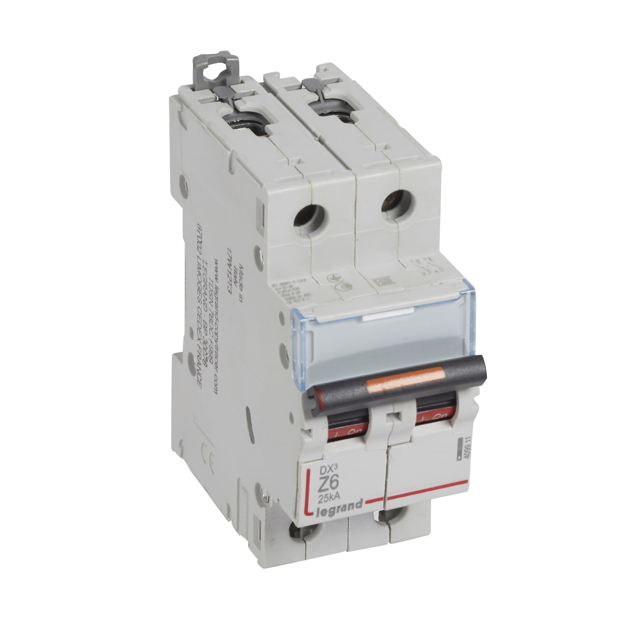 Legrand DX3 Автоматический выключатель 2P 6A (Z) 25kA 409911