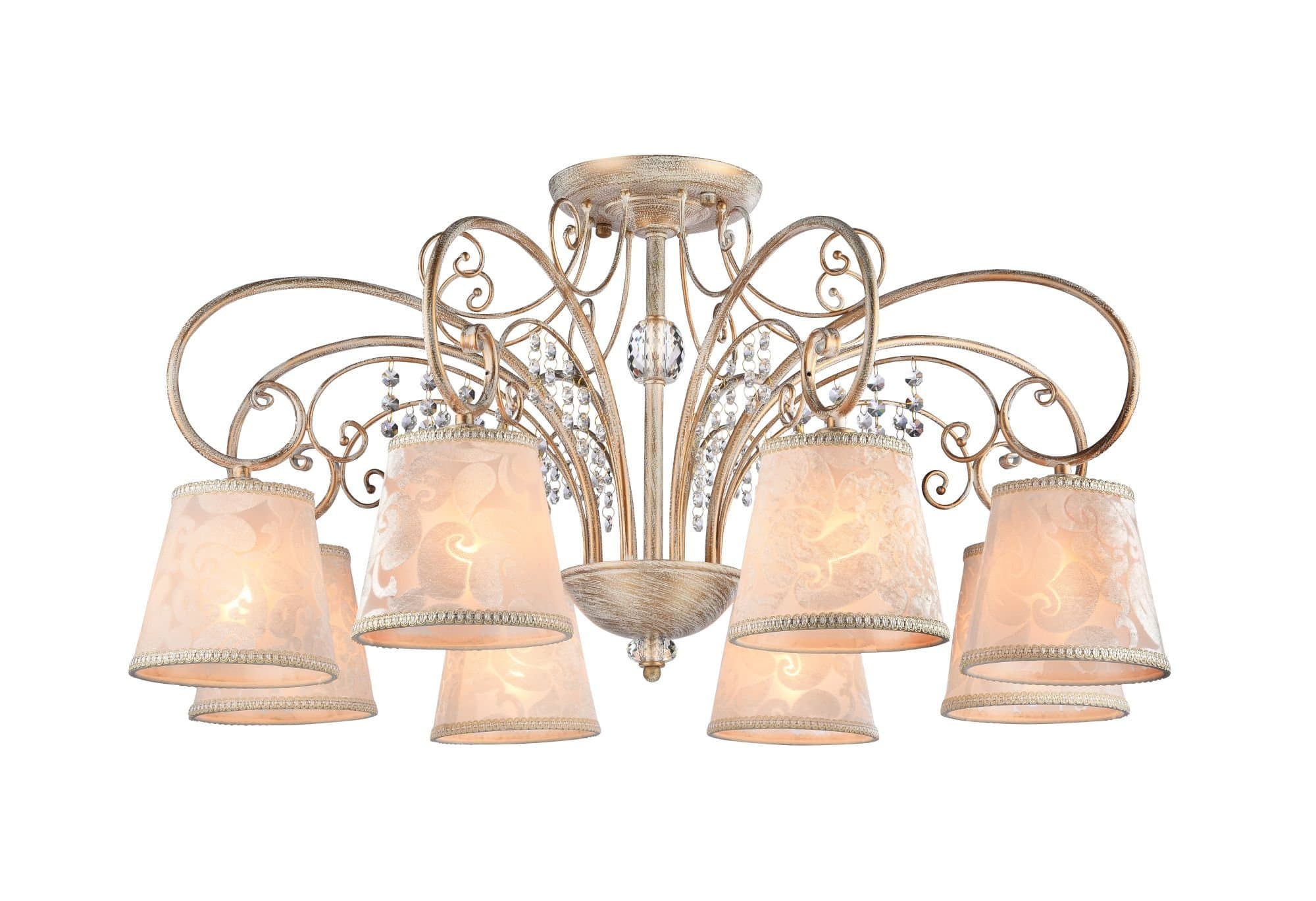 Freya Classic Lorette Белый с Золотом Потолочный светильник E14 40W FR2406-PL-08-WG — миниатюра 2