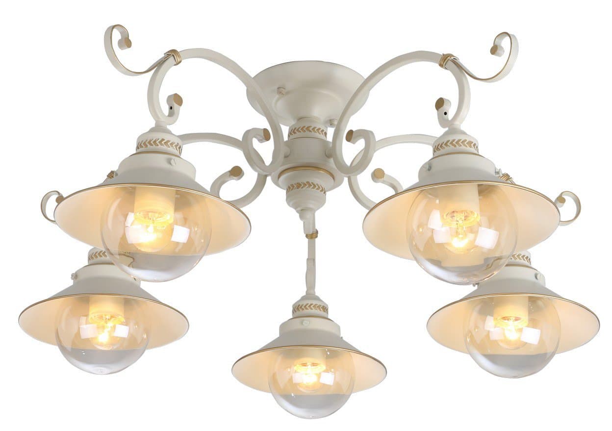 Arte Lamp Grazioso Белая/Прозрачная Люстра 5x60W 5xE27 A4577PL-5WG