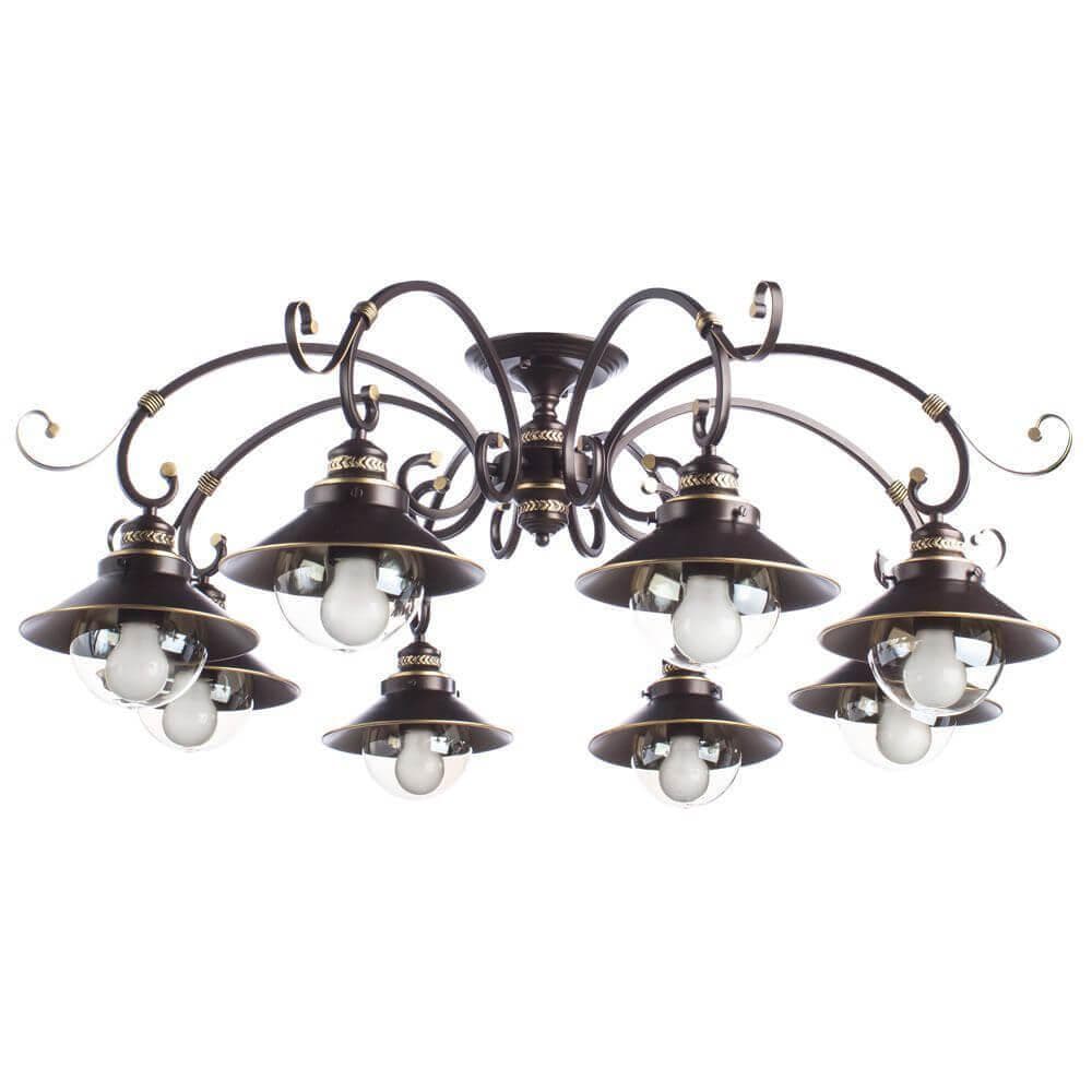 Arte Lamp Grazioso Коричневая/Прозрачная Люстра 8x60W 8xE27 A4577PL-8CK — миниатюра 7