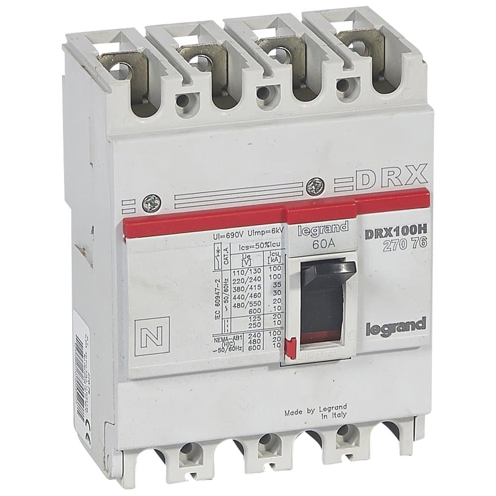 Legrand DRX125 фиксированный 4P 60А 36кА 027076