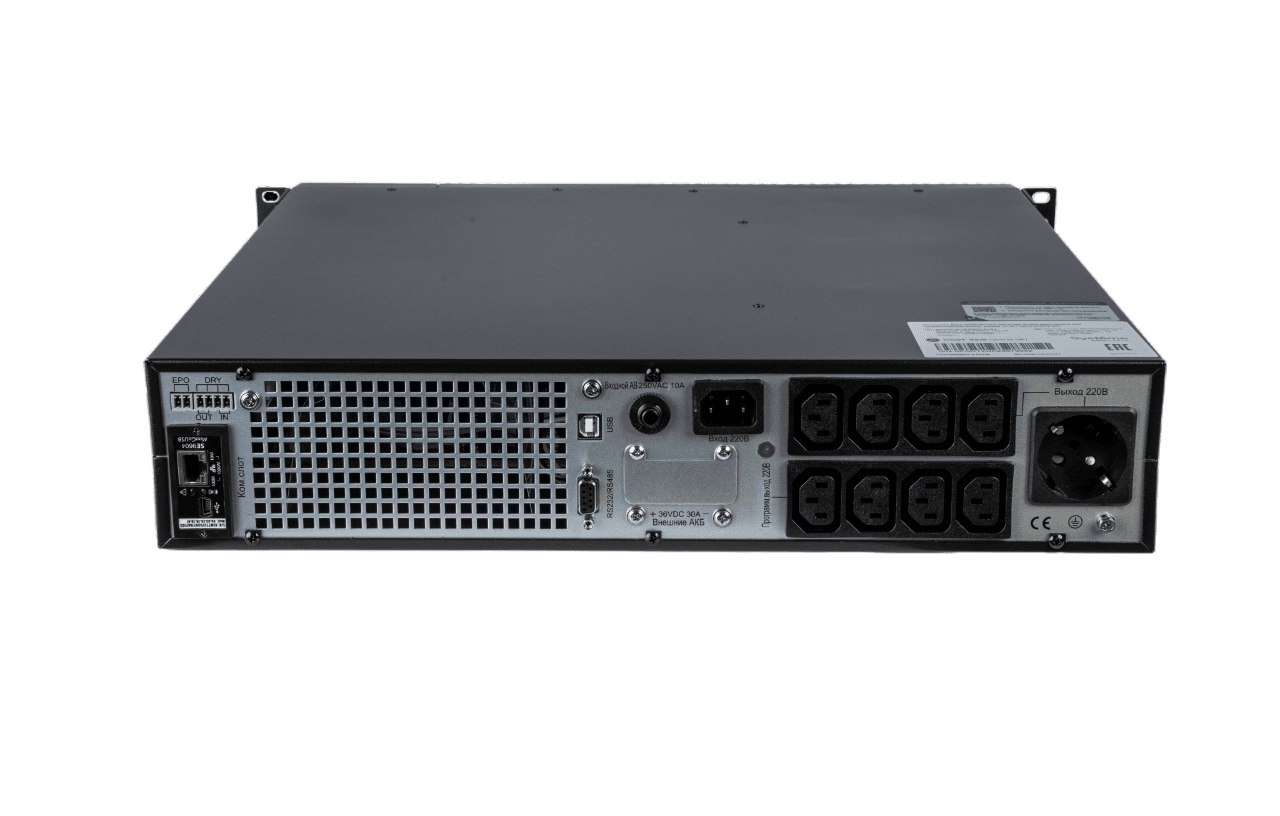 Systeme Electric ИБП SRTSE 2 поколения 1000 ВА/Вт, 2U, 8 C13+1 Schuko, USB, RS-232, сухие контакты, SNMP-карта — миниатюра 8