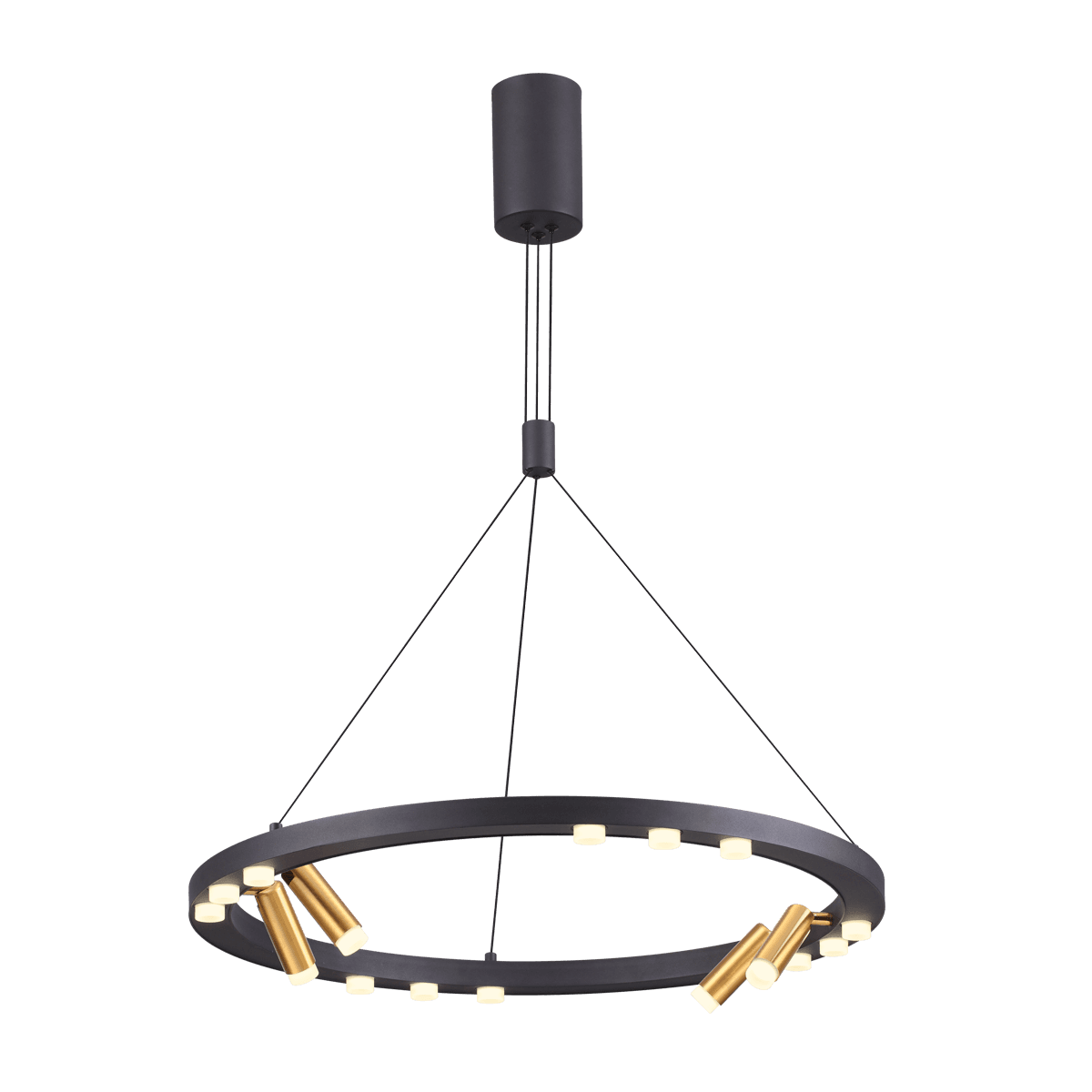Odeon Light 3918/48L ODL20 39 черный/золотистый/металл Подвесной светильник LED 48W 4000K BEVEREN — миниатюра 2