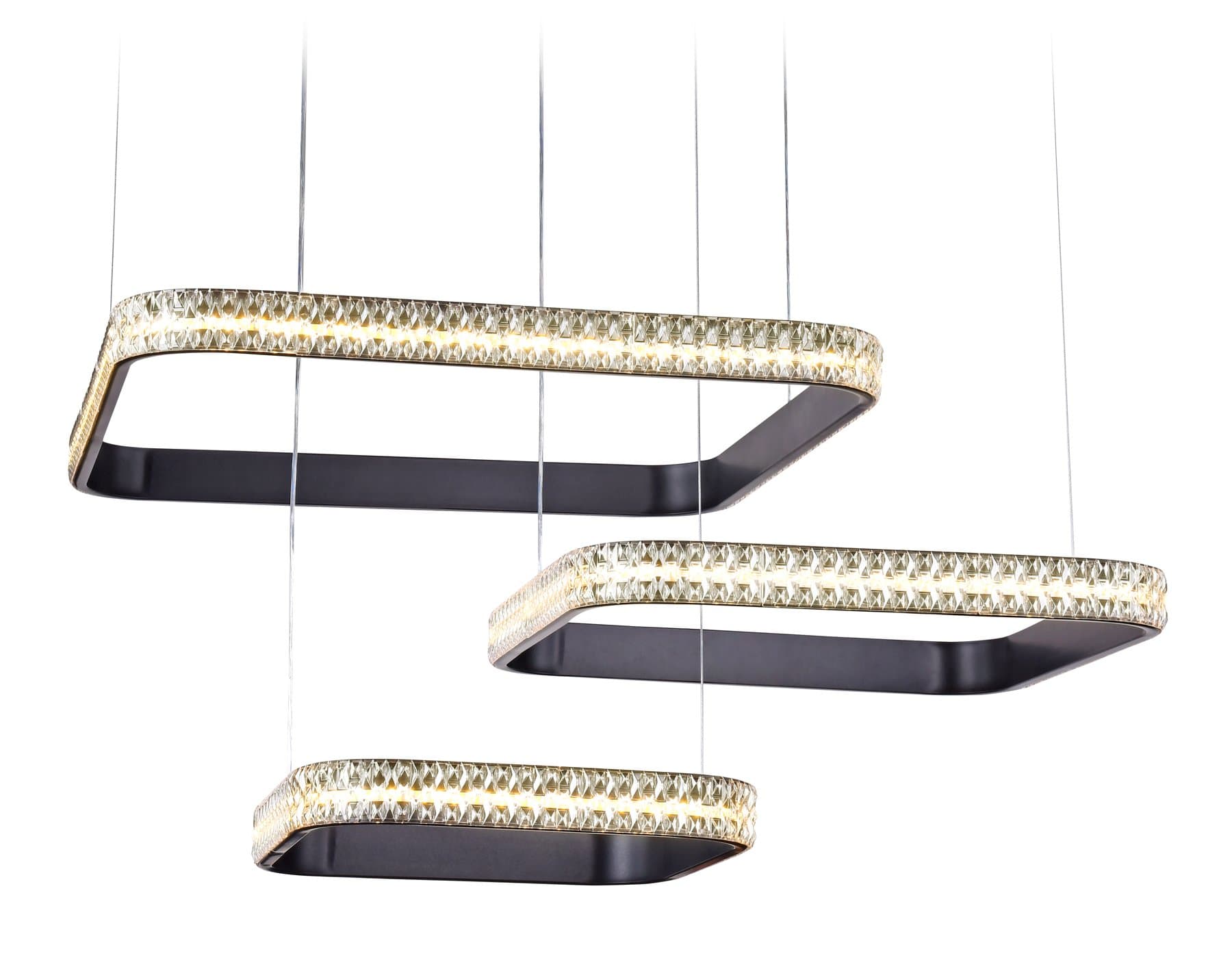 Ambrella Потолочный светодиодный светильник с пультом FA6166 BK черный 131W 720*500*900 (ПДУ РАДИО 2.4) — миниатюра 4