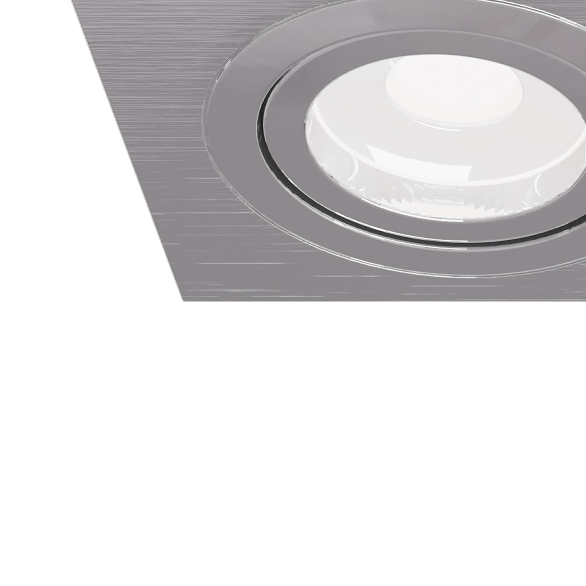 Maytoni Technical Atom Серебро Встраиваемый светильник GU10 50W DL024-2-02S — миниатюра 6