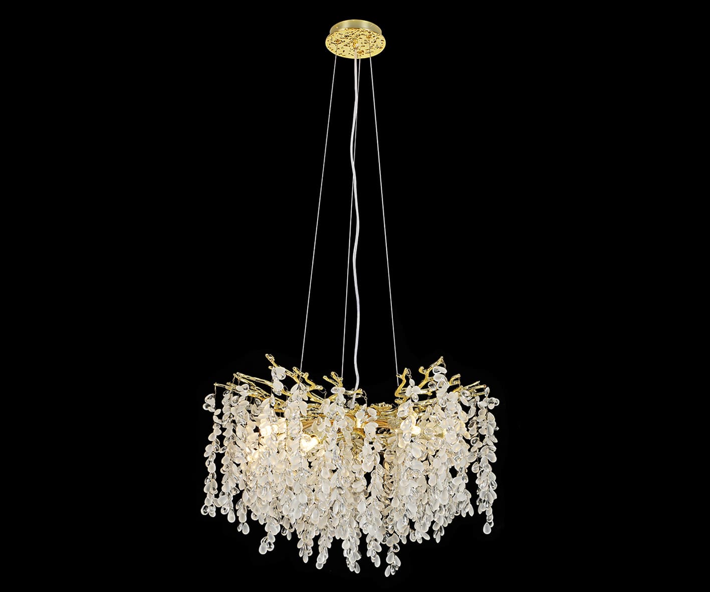 Kink Light 07879-76D,33 Люстра Шарми золото d76 h200 G9 10*7W