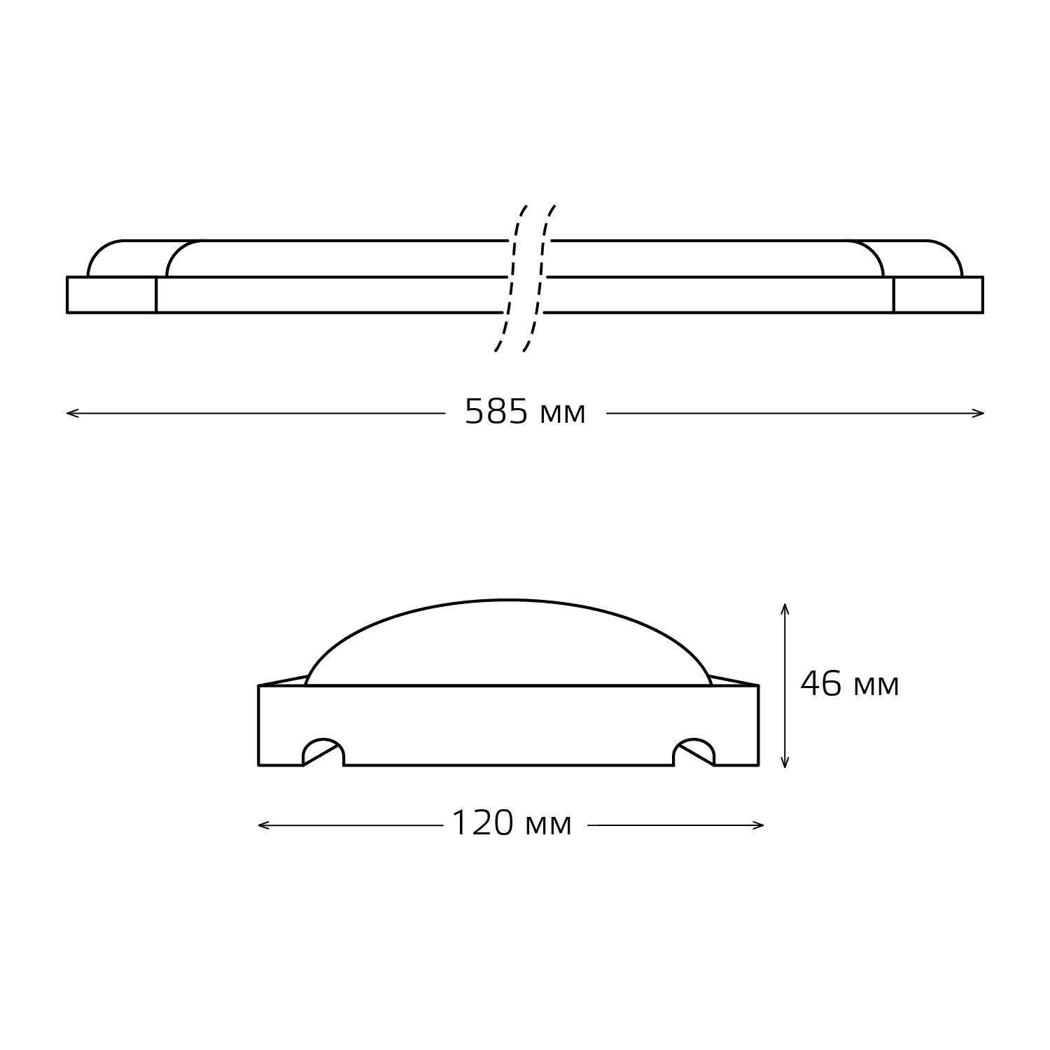 Gauss Светильник линейный WLF-4 18W 1560lm 6500K 185-265V IP20 585*120*46мм сталь LED 844611318 — миниатюра 3