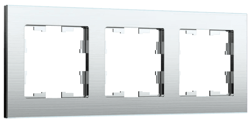 IEK BRITE DECOR Алюминий металл Рамка 3-м РУ-3-1-БрА