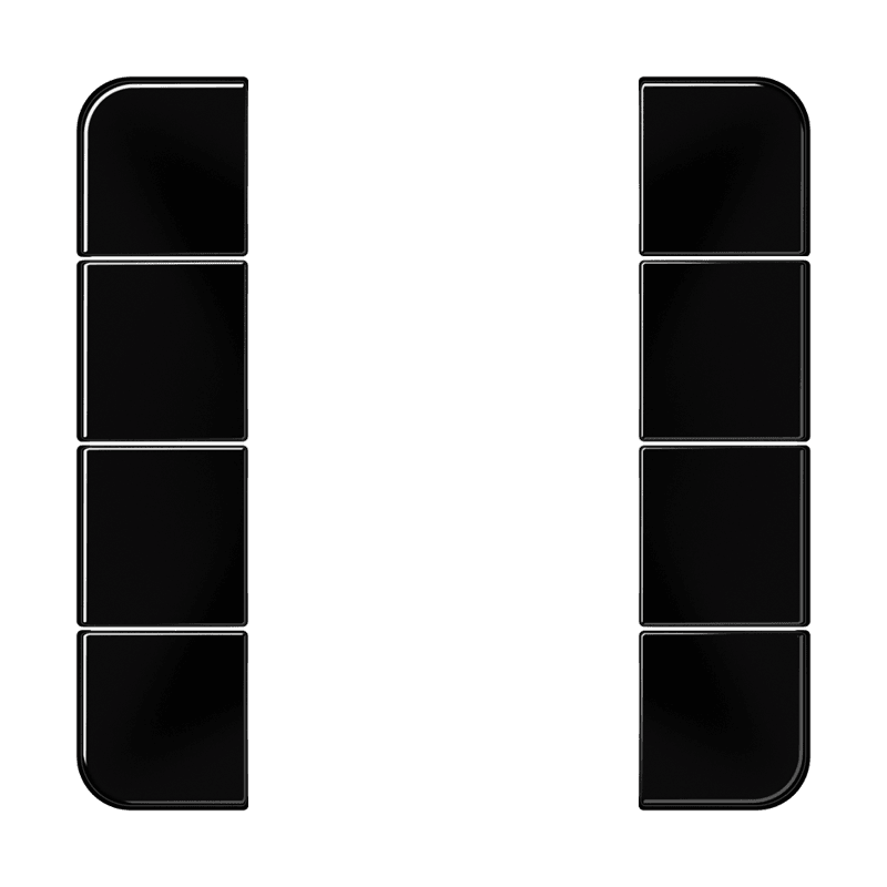 JUNG комплект накладок 4гр черный CD504TSASW