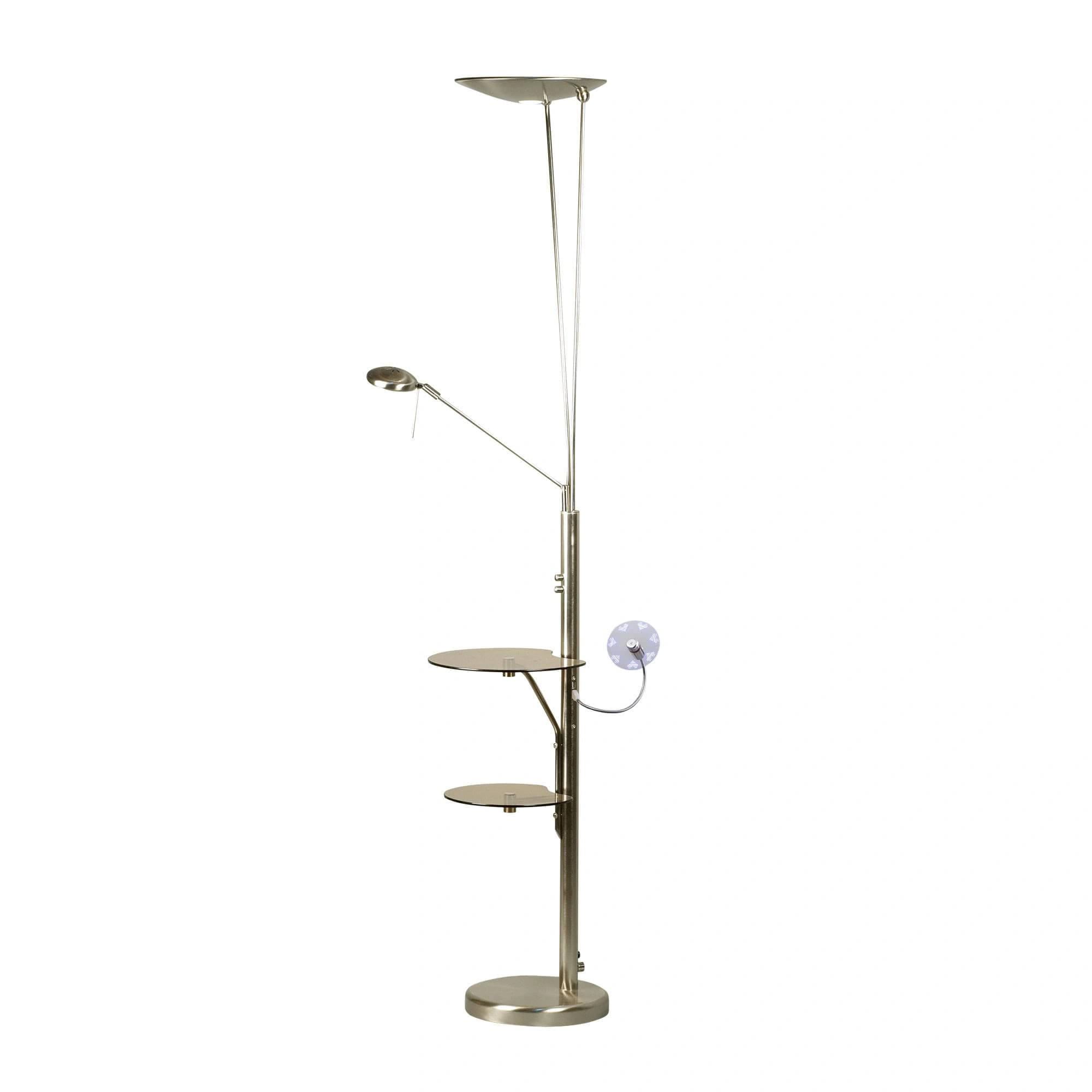 Citilux CL801001F Тандем Хром Мат. Светильник Напол. +USB вент. — миниатюра 1