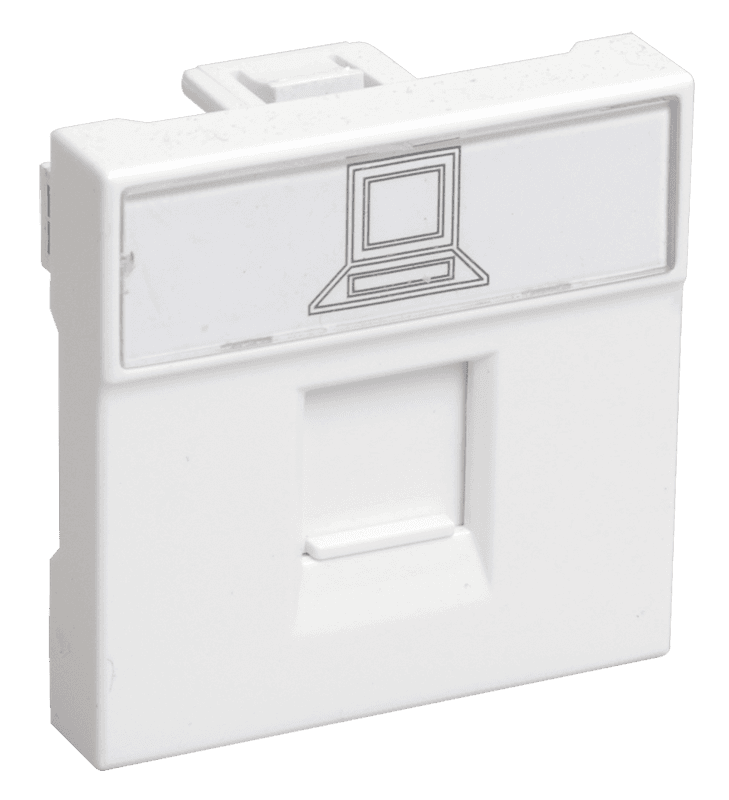 IEK PRIMER Розетка информационная RJ-45 UTP кат.5e, 2 модуля. РКИ-20-00-П — миниатюра 2