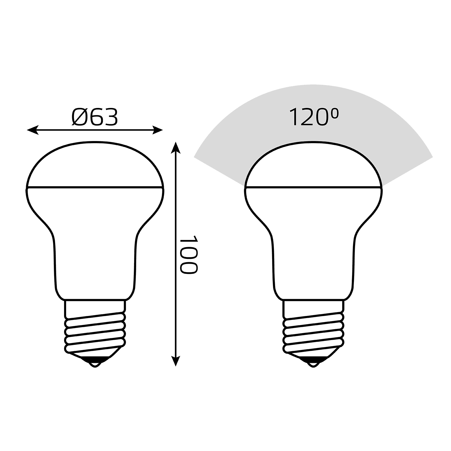 Gauss Лампа Elementary R63 8W 650lm 3000K Е27 LED 1/10/50 63218 — миниатюра 2