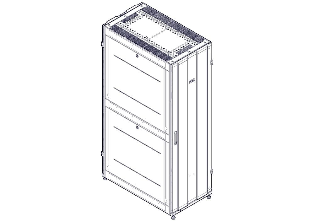 Systeme Electric Шкаф, серия Uniprom, 42U-600/1070, боковые панели 4шт, черный