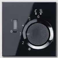 JUNG LS 990 Черная Накладка регулятора теплого пола (мех. FTR231U) LSFTR231PLSW