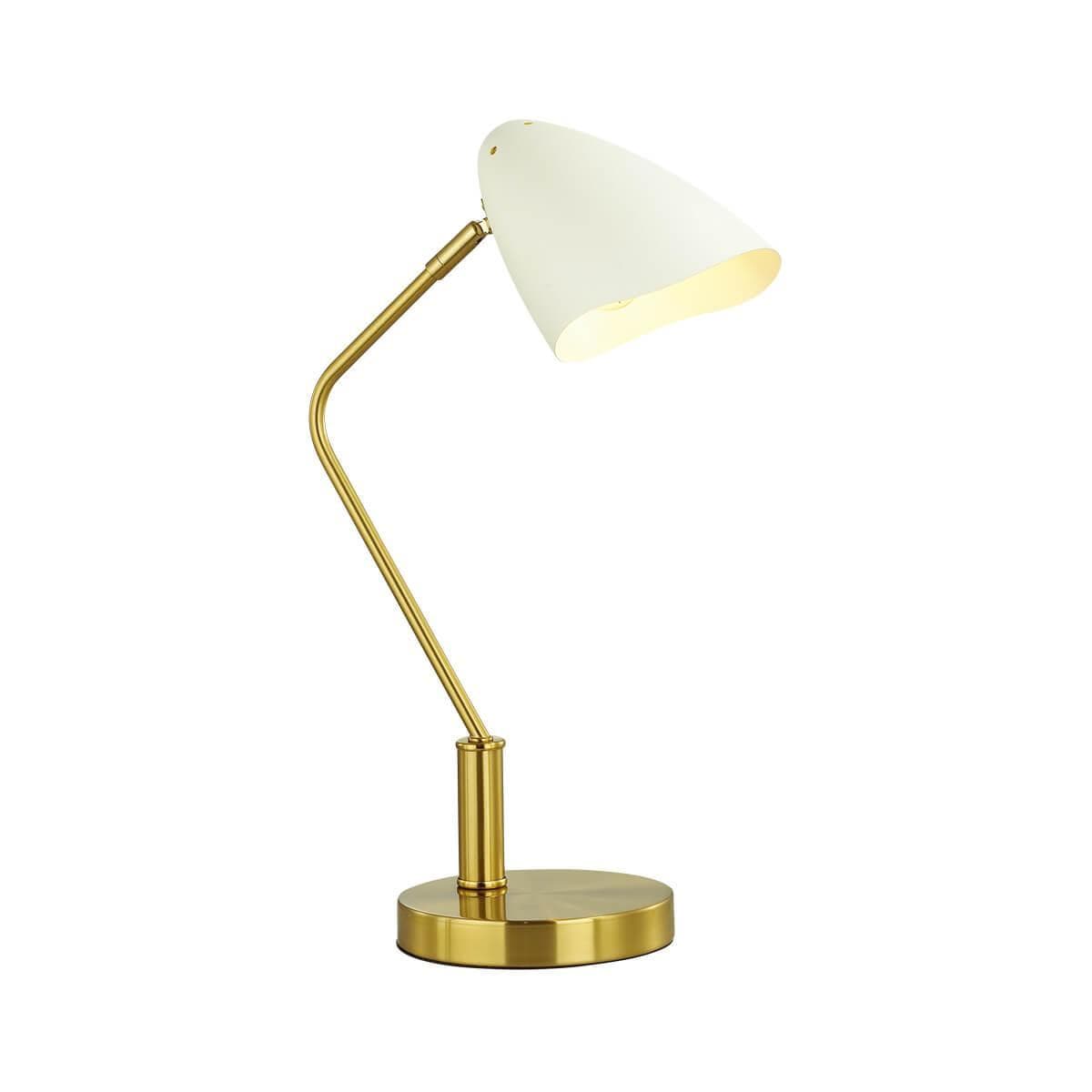 Lumion 4540/1T MODERNI LN21 137 латунь, белый Настольная лампа E14 40W 220V MADISON — миниатюра 1