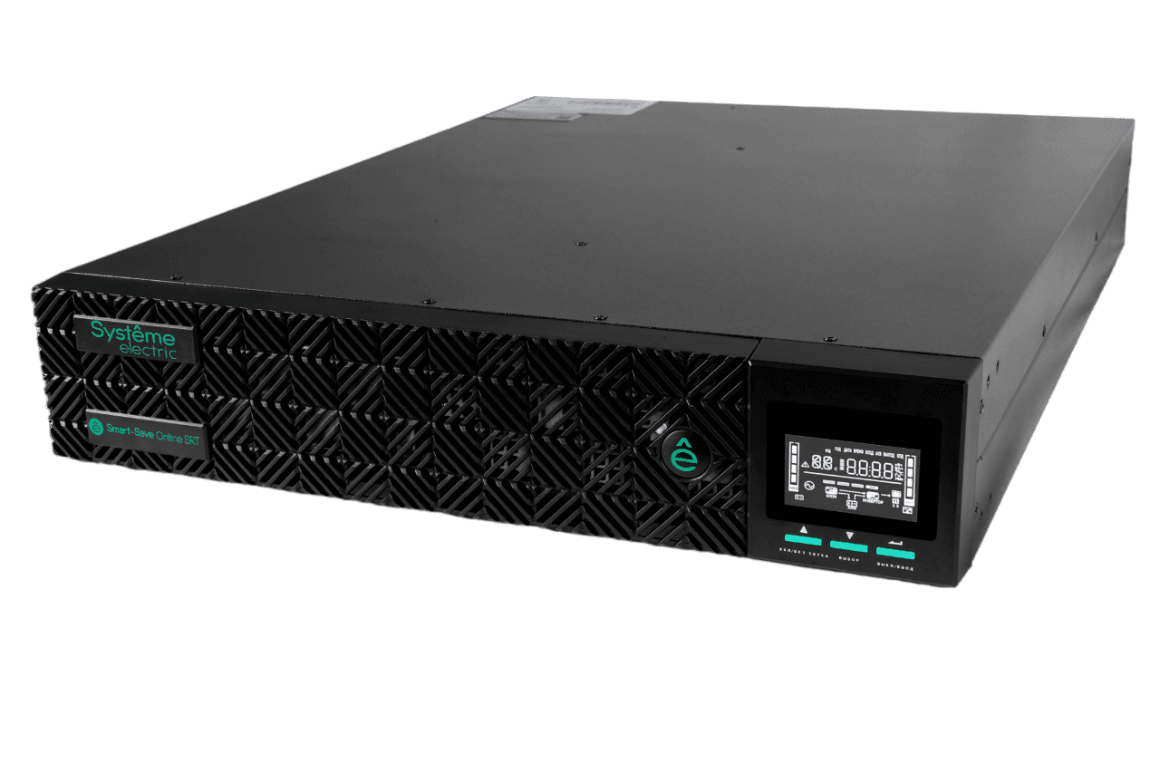 Systeme Electric ИБП SRTSE 2 поколения 1000 ВА/Вт, 2U, 8 C13+1 Schuko, USB, RS-232, сухие контакты, SNMP-карта
