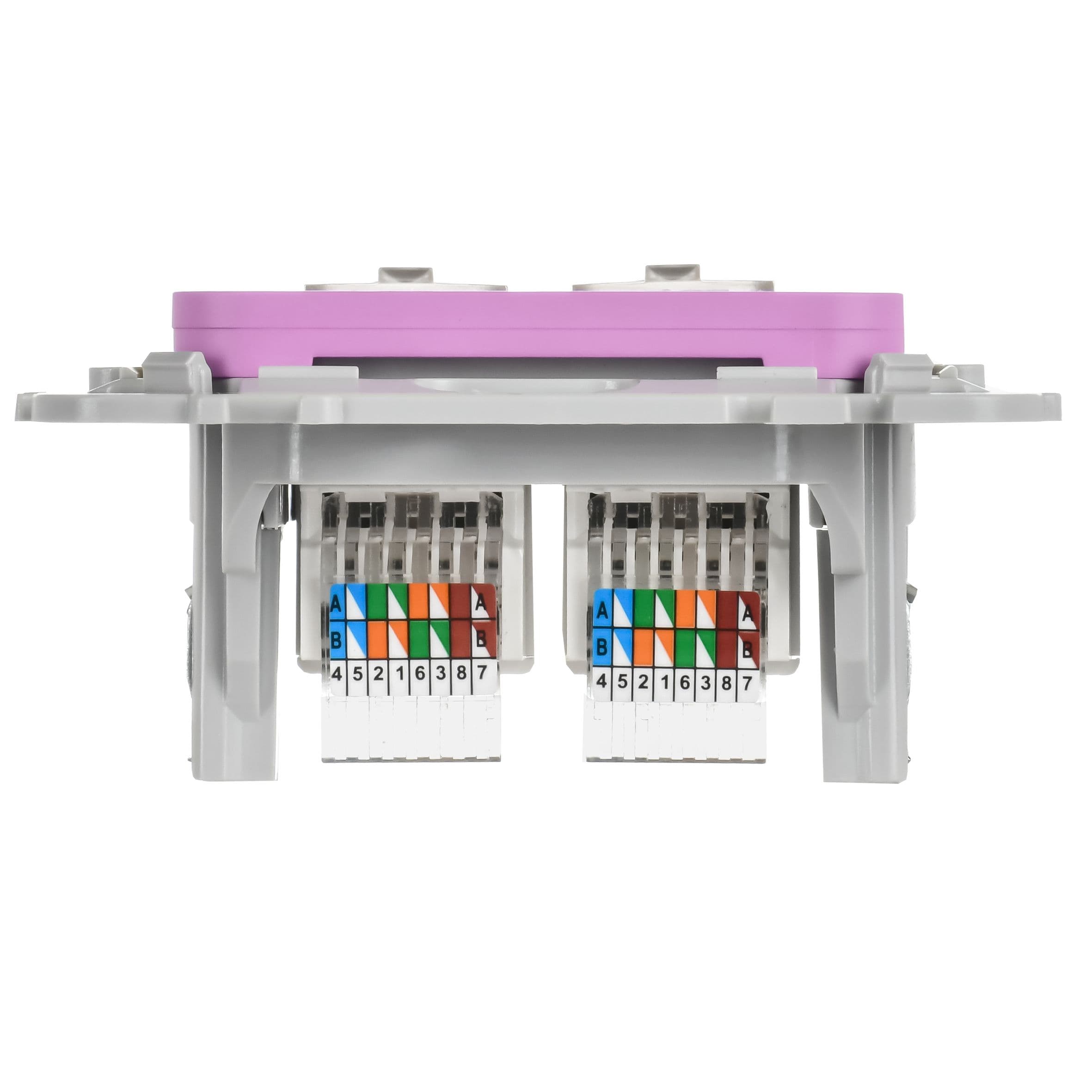 IEK FLITE Пурпурный Розетка 2-местная компьютерная RJ45 категория 5Е UTP — миниатюра 4