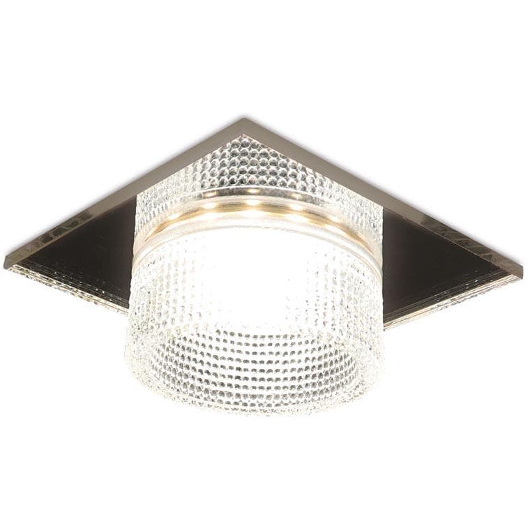 Ambrella Встраиваемый точечный светильник TN355 CH/CL хром/прозрачный GU5.3+3W (LED WHITE) 95*95*45 — миниатюра 4