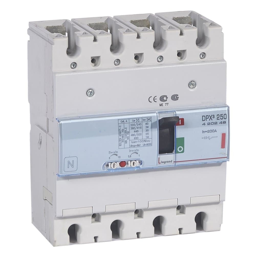 Legrand DPX3 250 Автоматический выключатель 4P 200А 36kA 420248 — миниатюра 2